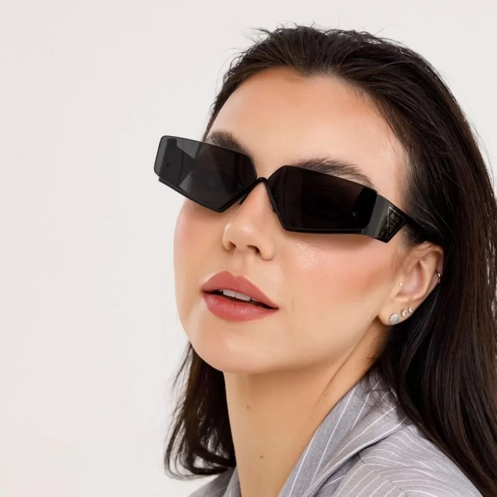 Prada Black Shield Sunglasses - Picture 8 of 9